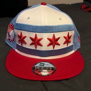 NEW Chicago Blackhawks New Era 9Fifty Snapback Chicago Stars Baby Blue and Red